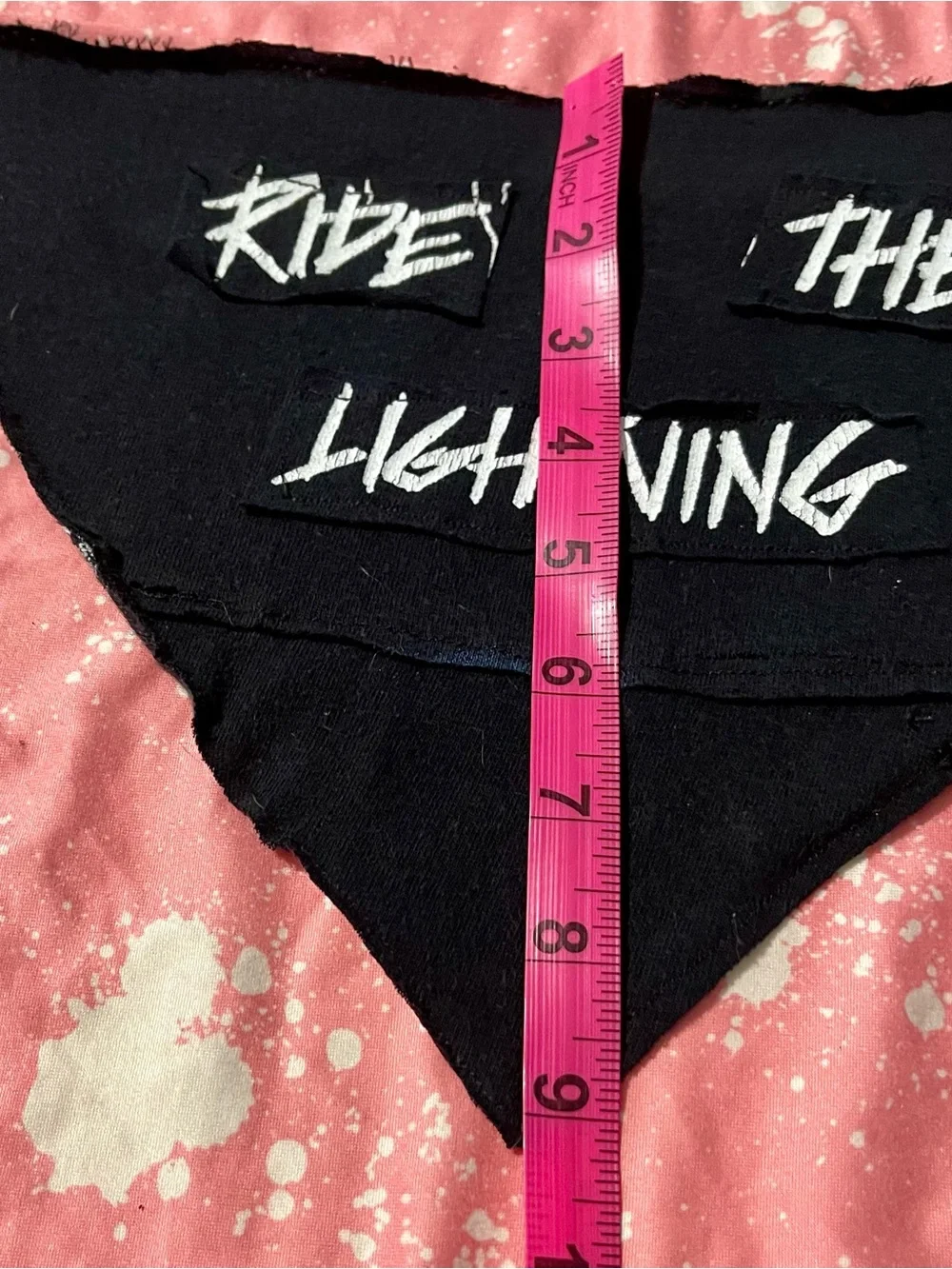 Metallica Upcycled Dog Bandana size Med Ride the Lightning